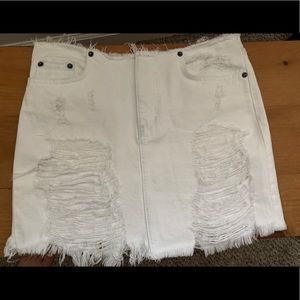 Carmar White Denim Skirt